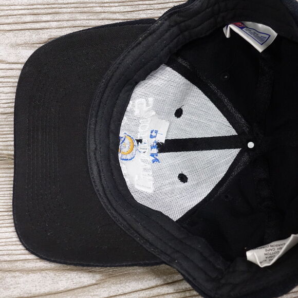 VINTAGE ST LOUIS RAMS NFC CHAMPIONS 1999 90s FOOTBALL HAT CAP BLACK - Picture 8 of 12